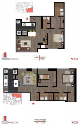 planos apartamentos fonttana 105 CGR Constructores